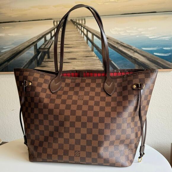 💎✨DISCONTINUED ✨💎 Authentic Louis Vuitton Neverfull MM Damier Ebene Tote… - Picture 3 of 9